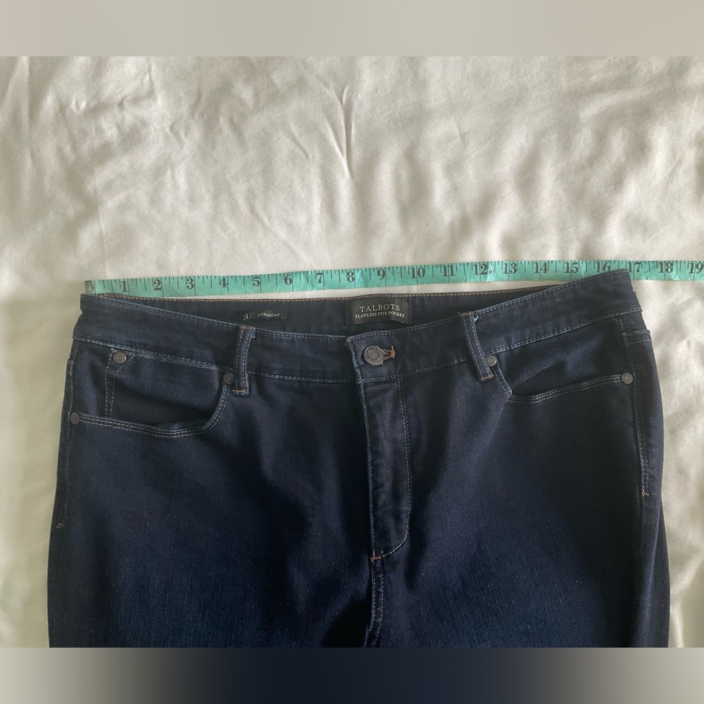 Talbots Women's Dark Blue Straight Leg Jeans - Picture 4 of 6